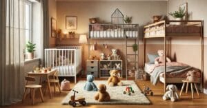 Børneværelse med køjeseng